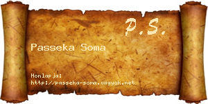 Passeka Soma névjegykártya